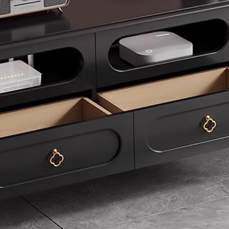 Meuble télé rétro et niche, H 21,85 po x L 78,74 po x l 15,74 po