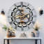 Horloge murale ronde surdimensionnée de 24 po pour le salon avec la collection Real Gear Gears Canada-101929739