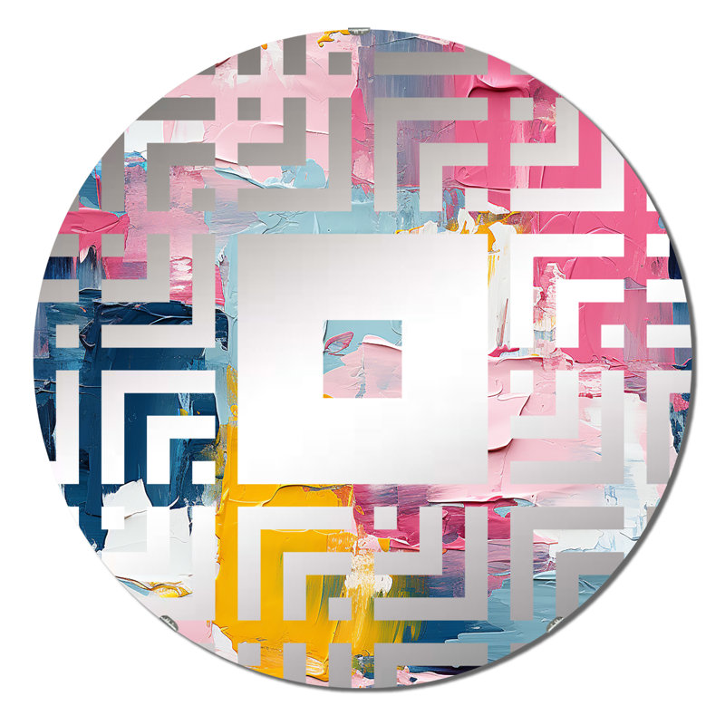 Breyell - Miroir mural carré, 23,6 po x 23,6 po