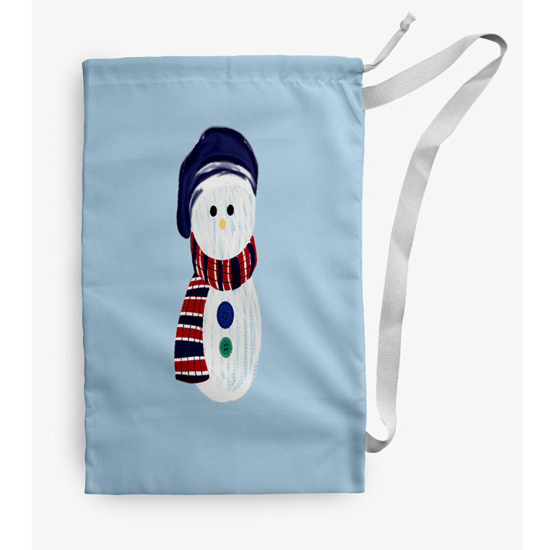Fabric Laundry Bag with Handles, Medium (36" H x 28" W), Blue