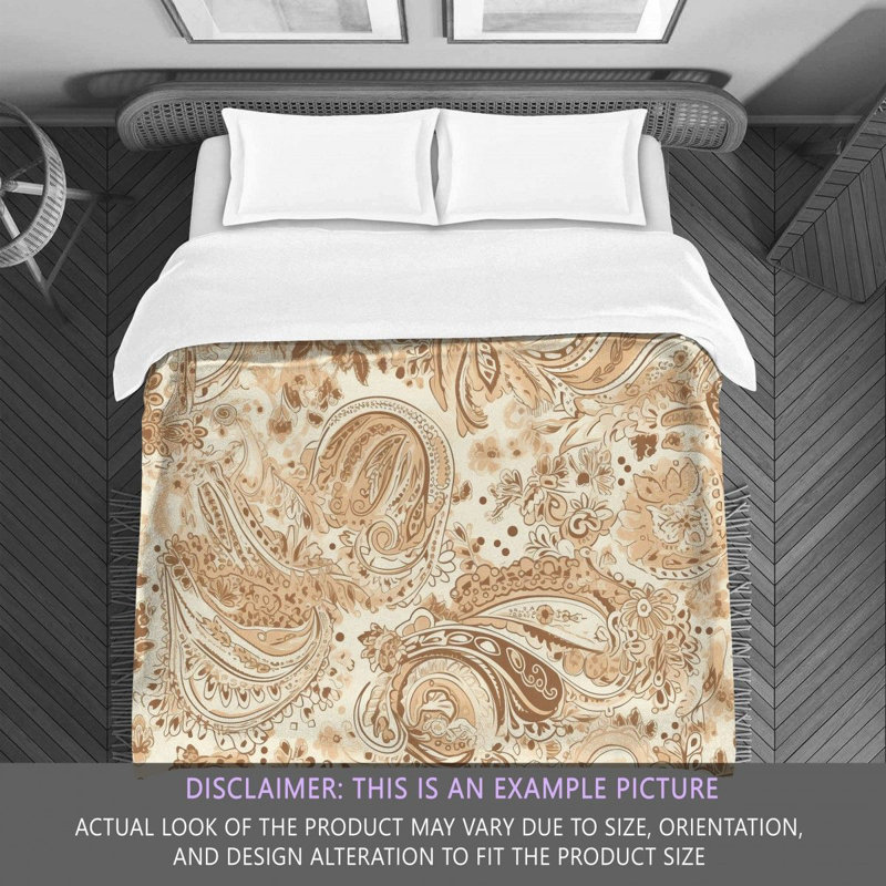 Botanical Turquoise/Beige Microfiber Comforter, King Comforter