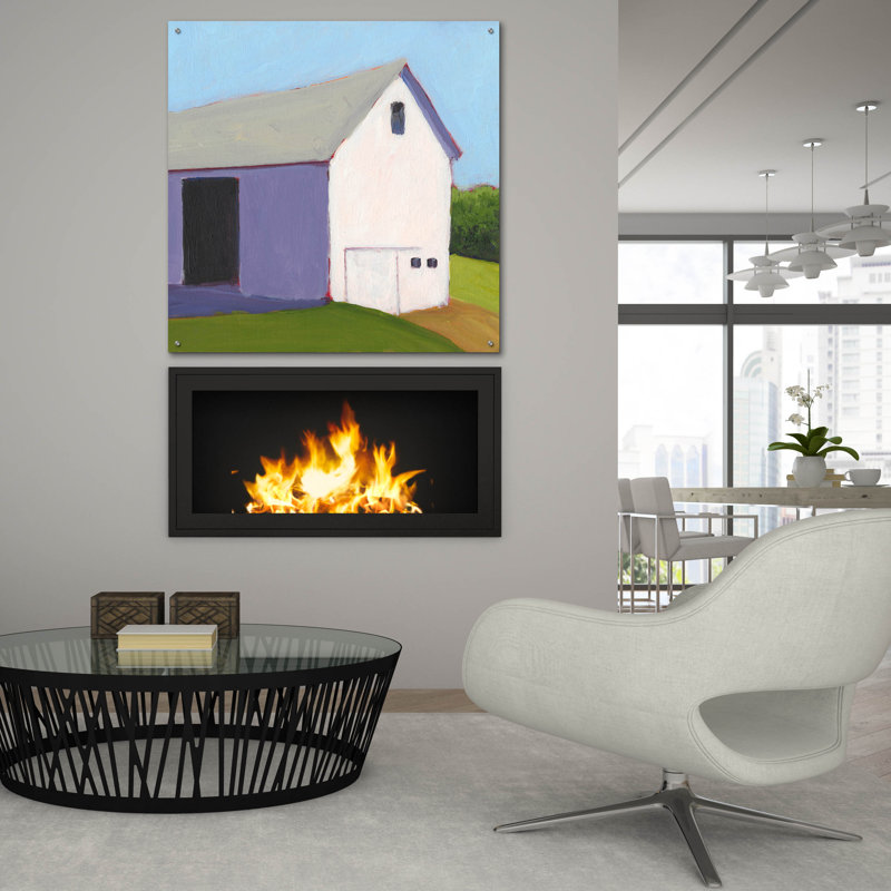  «Bucolique Structure 1» par Carol Young, art mural en verre acrylique, 36 po x 36 po