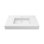 White Matte Solid Surface Rectangular Wall Mount Bathroom Sink with Overflow