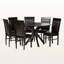 Ensemble de salle à manger rembourré en similicuir pour 6 personnes, H 30,00 po x l 44,9 po x P 44,9 po Deavonte