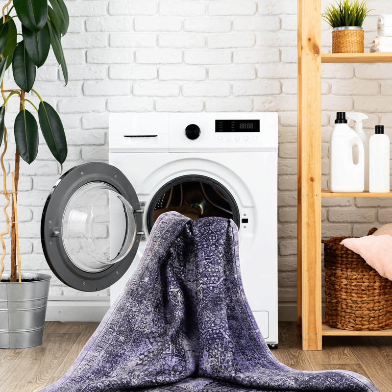 4X6 Washable Area Rug, Low-Pile, Non-Shedding, For Bedroom, Living Room, Kitchen, Dining Room - Unusual Design Rug 4X6, Machine Washable, Non-Slip, Cozy And Comfortable