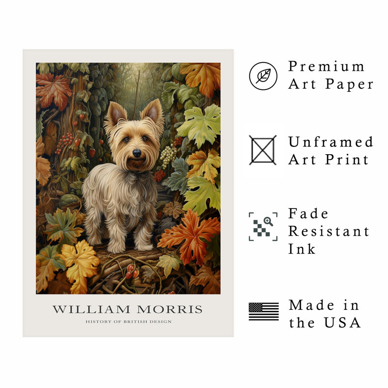 Animaux, animaux, William Morris, H 30 po x l 20 po