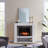 Lirrington Stainless Steel Touch Screen Electric Fireplace