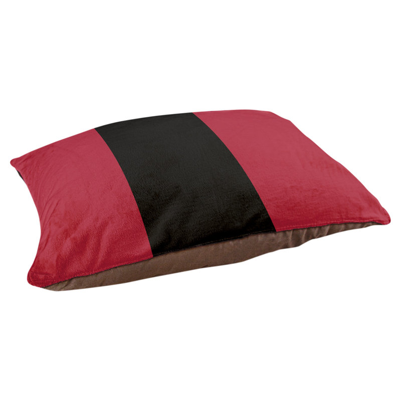 Coussin Arizona, Grand (l 40 po x P 30 po x H 14 po), Rouge Sedona / noir / rouge de Sedona