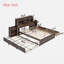 Lit Eya avec tête de rangement, tablettes coulissantes, lit gigogne simple, 2 tiroirs et USB-616195695