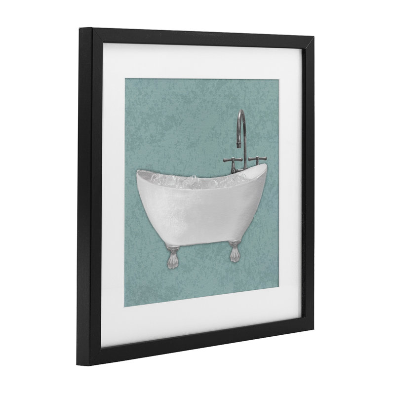 «Simple Bubble Bath over Blue», reproduction encadrée sous verre, design par Matthew Piotrowicz, H 13 po x l 13 po