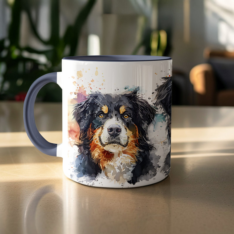 Ceramic Coffee Mug, 3, Navy