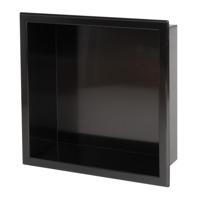 Brushed Black Stainless Steel Wall Mount Shower Niche