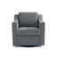 Upholstered Chenille Swivel Armchair-1613868801