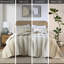 Courtepointe pour gaze double / grand naturel 3 pièces - rembourrage doux, motif de courtepointe Channel, visuel froissé et 2 taies décoratives, étiquetée, matelassage à l'épreuve, design,-121327450-121327448