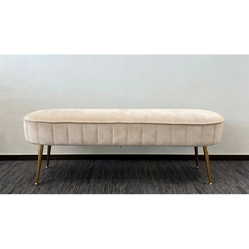 Banc rembourré 45,7 po, Beige