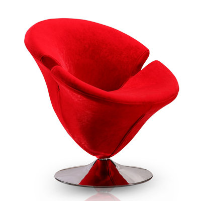 Tulip Velvet Swivel Lounge Chair