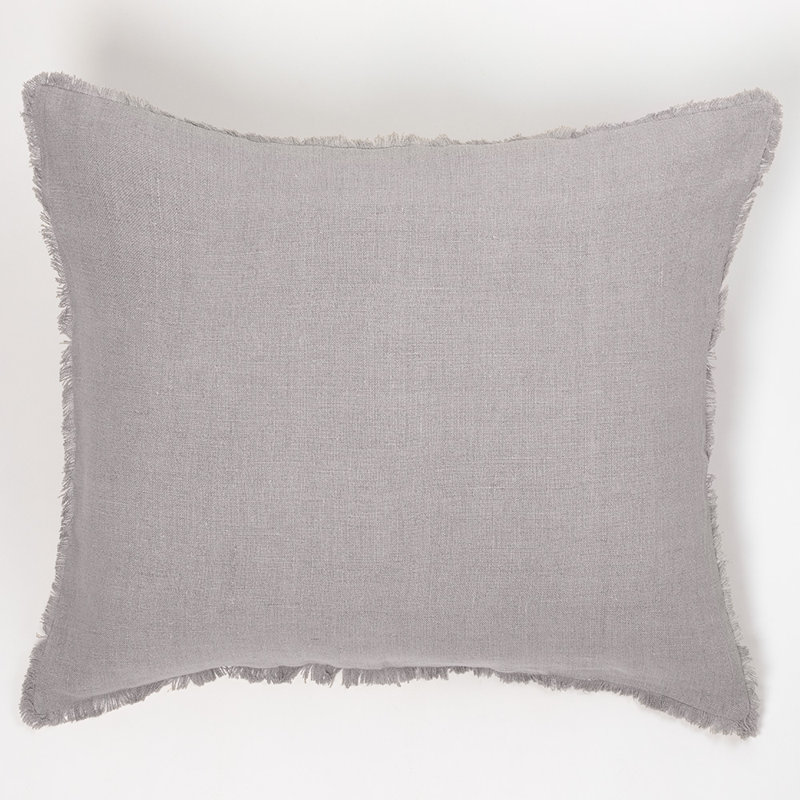 Ranier Linen Sham, Twin, Gray
