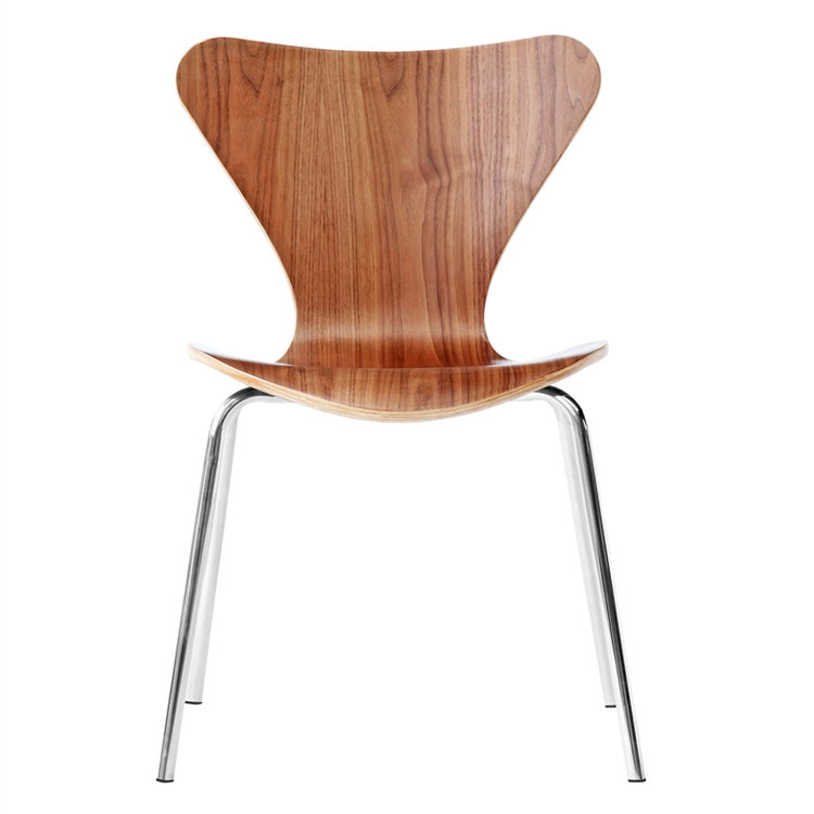 Chaise d’appoint empilable Jays, Noyer
