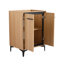 Meuble-lavabo 24 po sans lavabo supérieur, armoire de rangement moderne avec 2 portes à fermeture douce, meuble-lavabo simple-1701192015