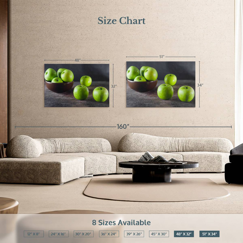 Apples, 34" H x 51" W