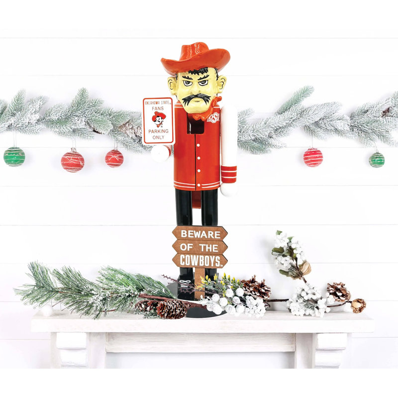 12" NCAA College Spirit Beware Nutcracker, Oklahoma State