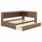 Stylish Wood Daybed Frame with Storage Shelves, Drawers, USB Ports & LED Lights-1334432405