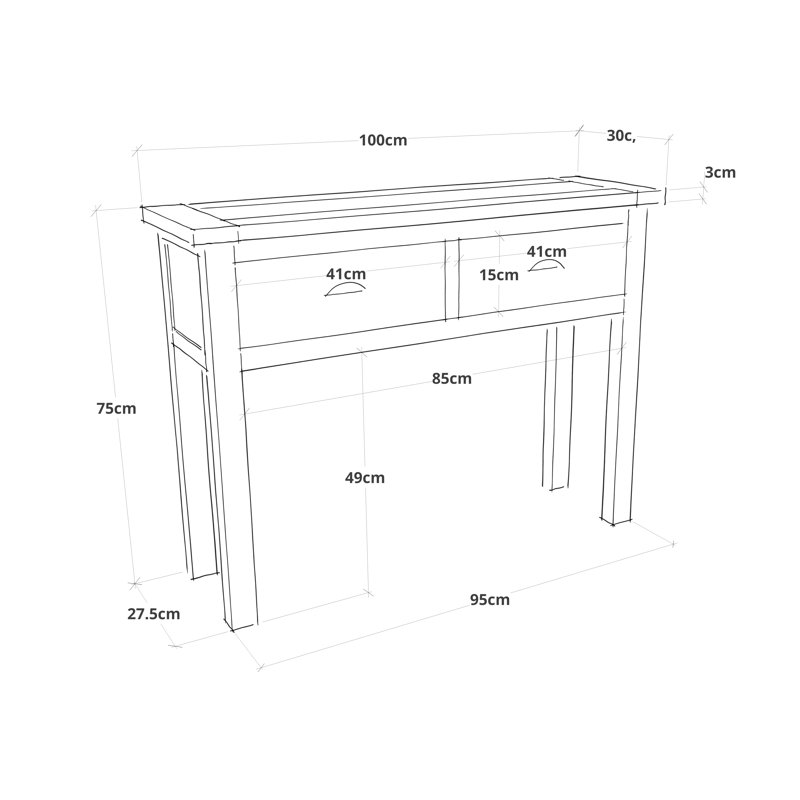 Gerald 100cm Console Table