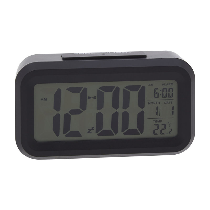 Digital Electric Alarm Tabletop Clock, Black