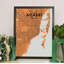 « miami city map », reproduction d’impression sur affiche orange-31736687