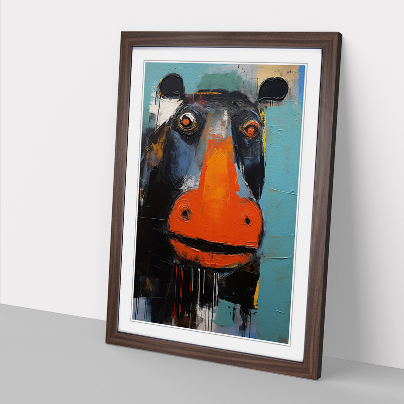 Hippo Expressionism - Framed Print