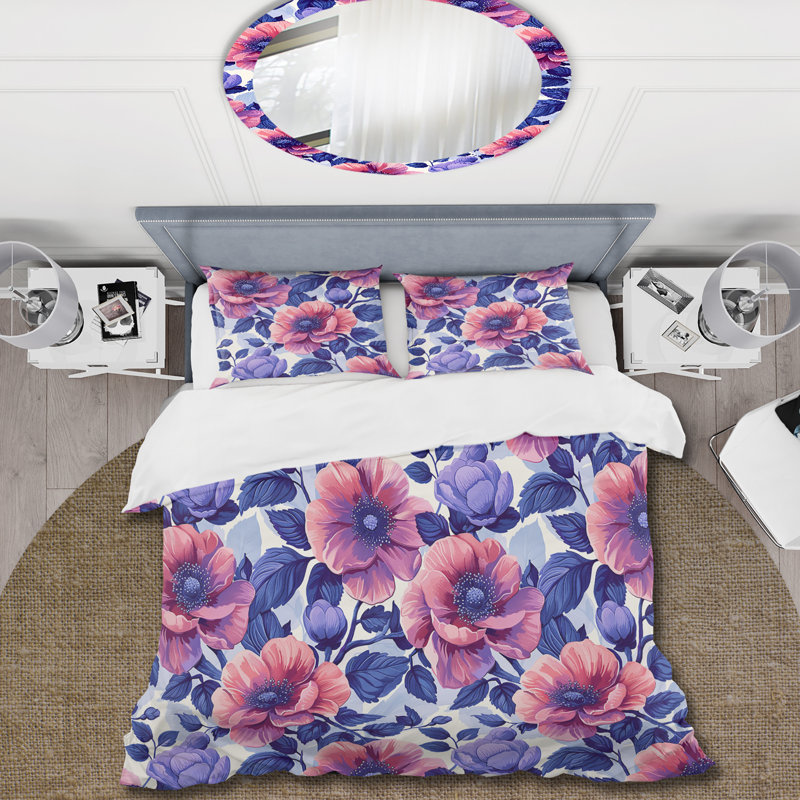 Ensemble de housse de couette Traditional, Housse de couette pour grand lit et 2 taies décor