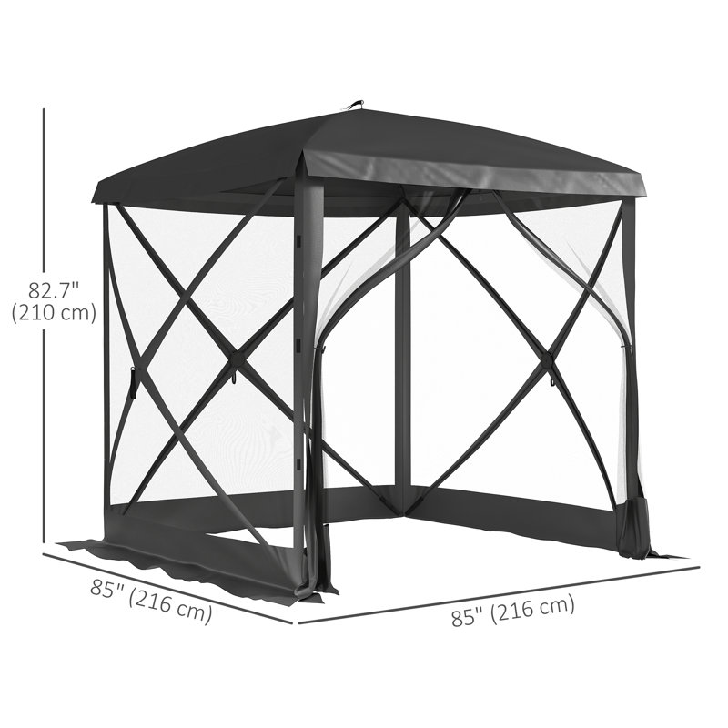 Tente de pop-up avec abri de jardin, Noir