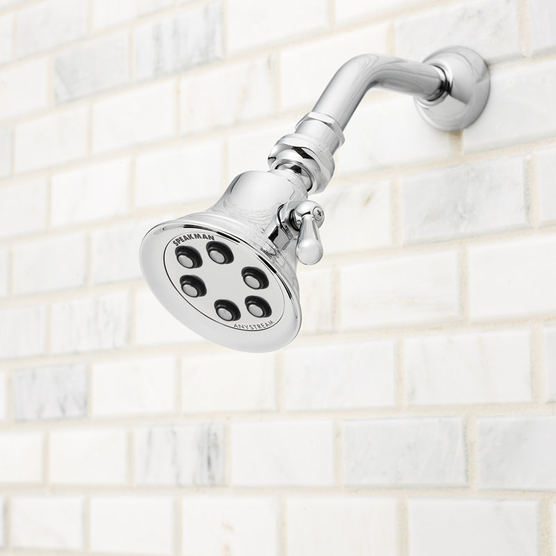 Pomme de douche réglable Retro, Chrome poli