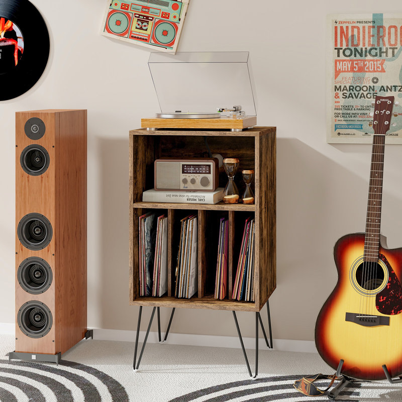88 cm H Media Shelves, Brown