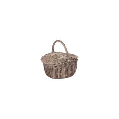 Wicker Oval Picnic Hamper Basket