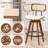 Sirine 4-Piece Swivel Vegan Leather Counter Stool-103707234