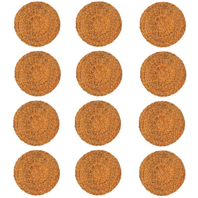 Round Hand-Woven Hyacinth Placemat