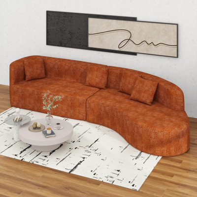 Modular Sectional Sofa, Modern Cloud Curved Couch With Deep Seat