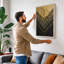 Golden Divide Industrial - Wrapped Canvas-1892904672-1892904675