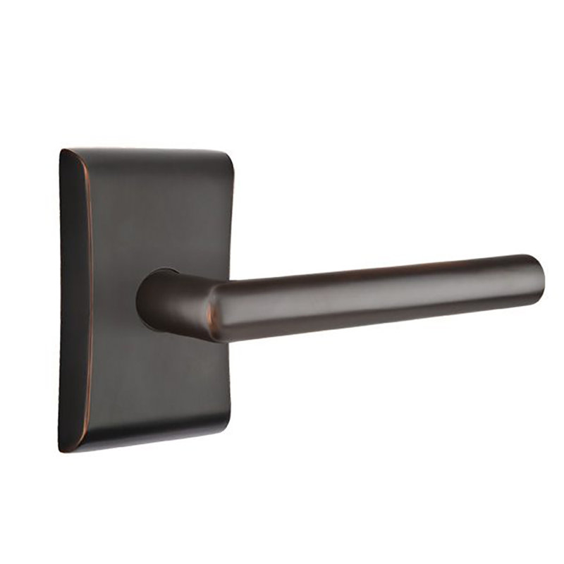 Stuttgart Privacy (Bed & Bath) Door Lever, Left, Oil Rubbed Bronze