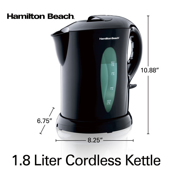 Retro Electric Kettle with Heat Resistant Handle and Cordless Pour