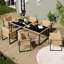 6 - Person Patio Dining Set Rectangular Table-2084169977-2084169979
