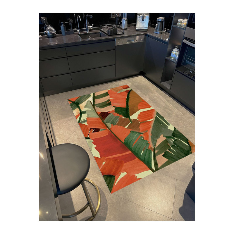 Tapis décoratif multicolore, Sous-tapis rectangulaire de 3 pi 3 po x 4 pi 11 po