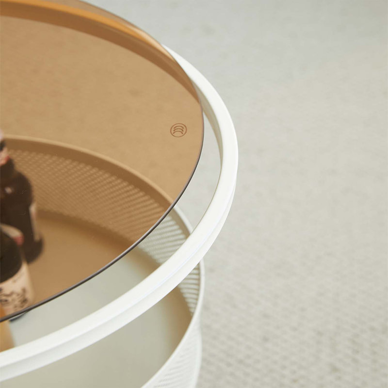 Table basse mobile en métal avec rangement Living Room