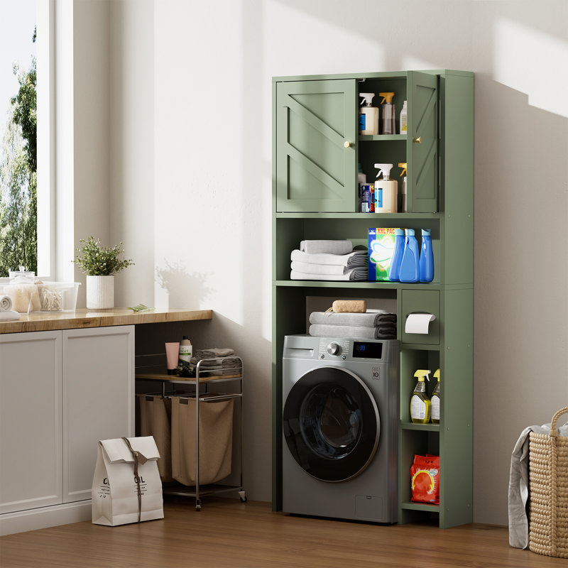 Dayanira Over The Toilet Storage Cabinet for Bathroom, Green