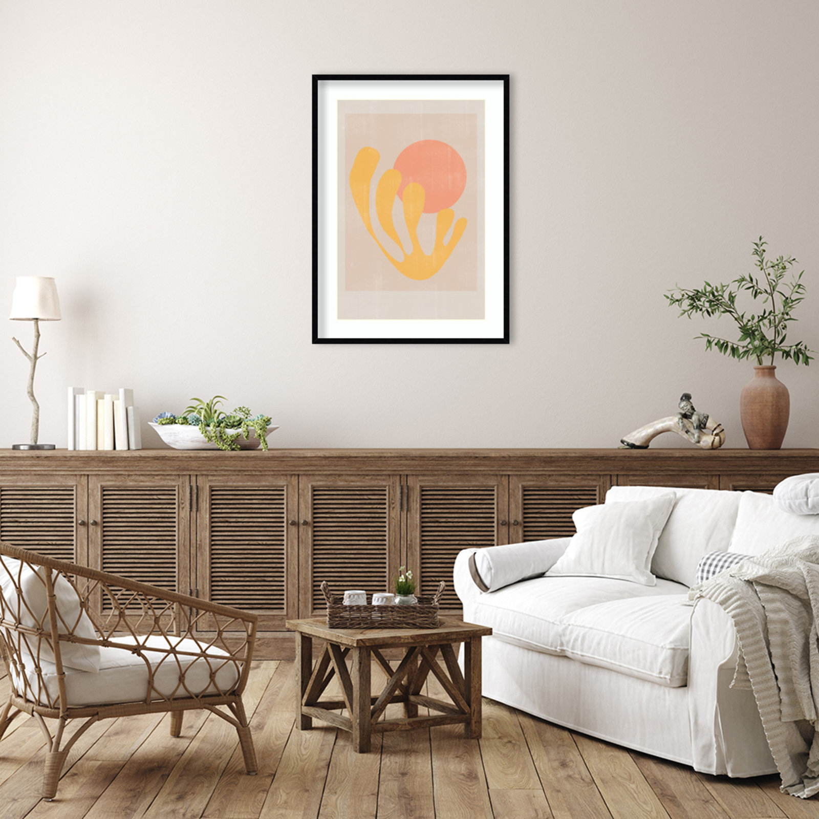 Giese "Modern Plant No. 2" Print, Black, 41" H x 30" W