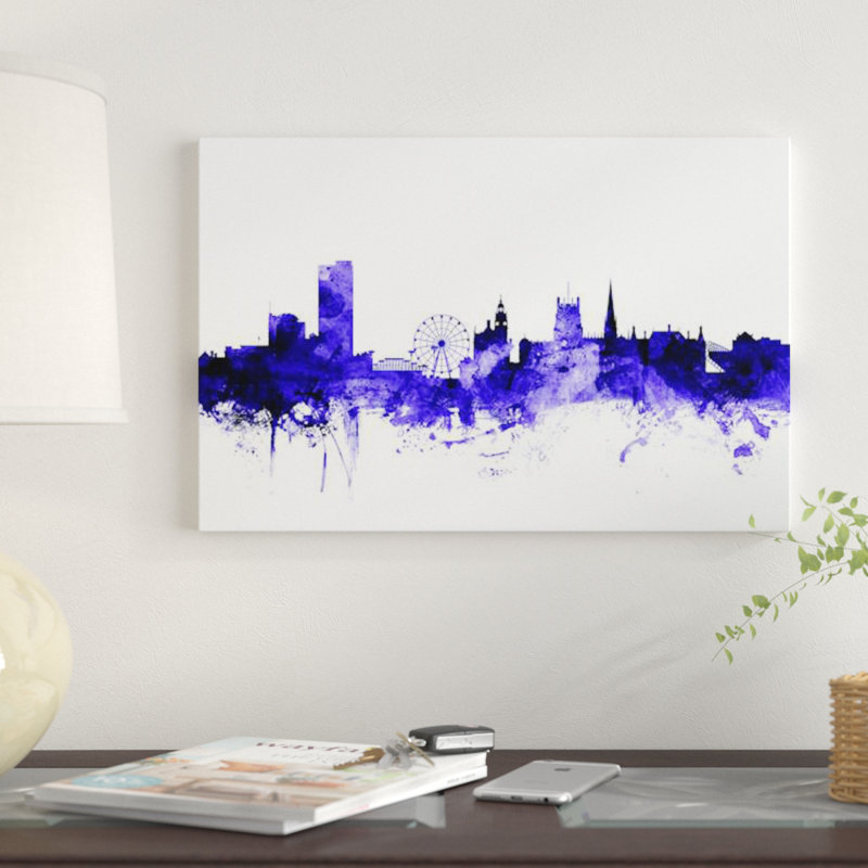 « sheffield, england horizon » par michael tompsett, reproduction d’impression sur toile tendue, H 12 po x l 18 po x P 1,5 po