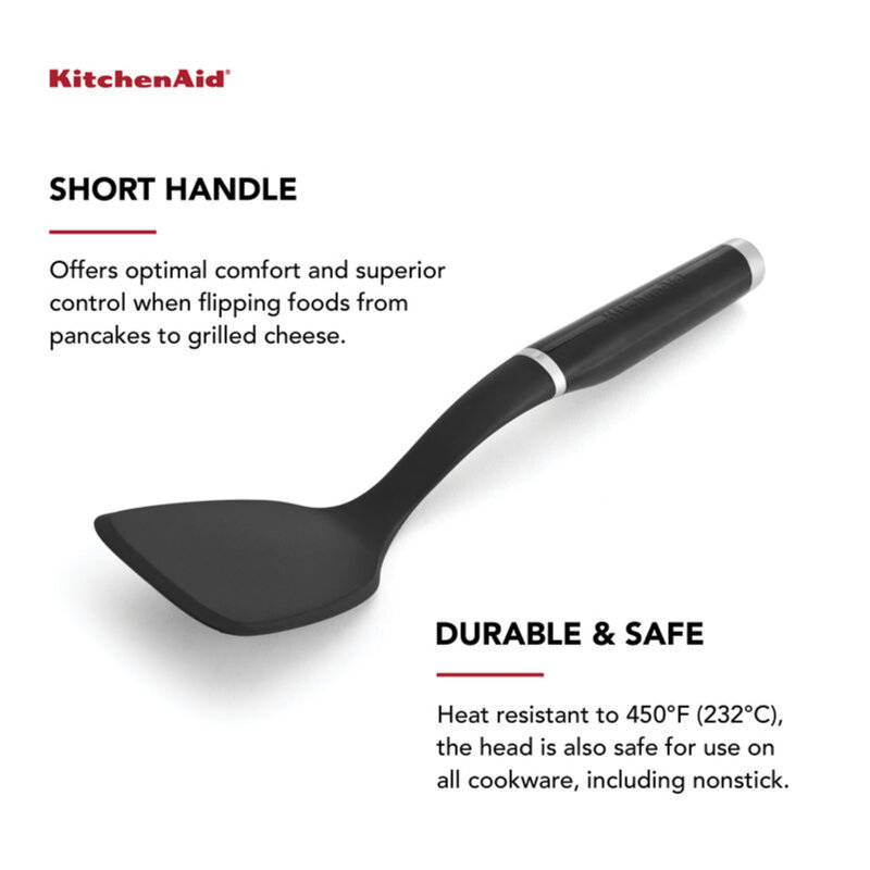 Kitchenaid Short Turner, Mineral Water, Nylon, Black
