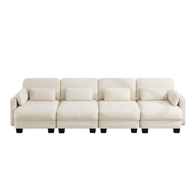 Channel Tufted Design Modern Minimalist Modular Sectional Sofa