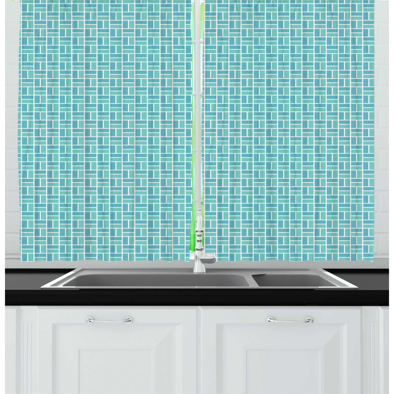 Geometric Kitchen Curtain